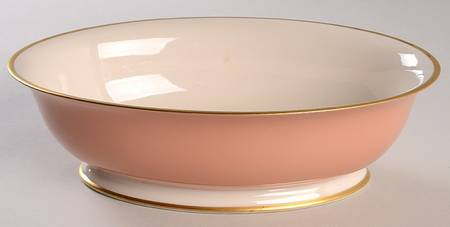 Palomar Cameo Pink (Gold Trim) 9" Oval Vegetable Bowl
