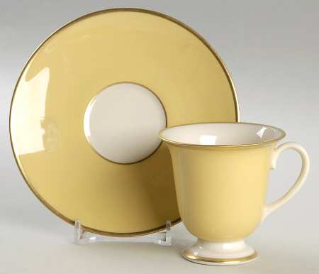 Palomar Yellow Footed Demitasse Cup & Saucer Set