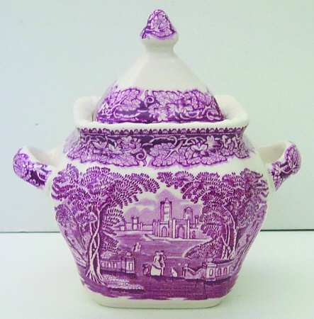 Pink Vista Sugar Bowl & Lid