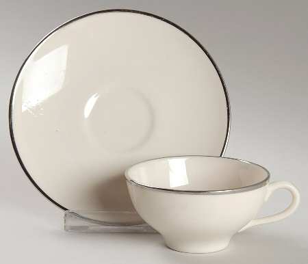 Platinum Band Flat Demitasse Cup & Saucer Set
