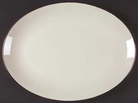 Platinum Band 16" Oval Serving Platter