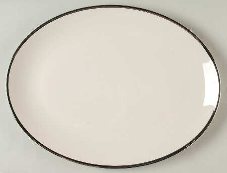Platinum Band 12" Oval Serving Platter