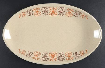 Pomegranate 15" Oval Serving Platter