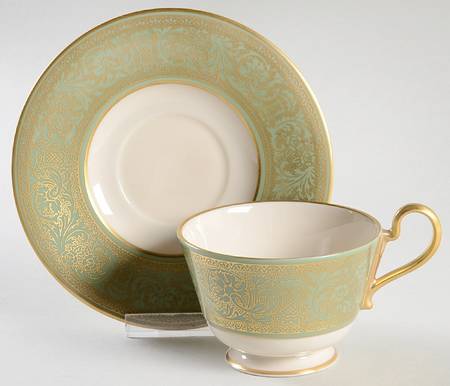 Renaissance Crown Footed Cup & Saucer Set