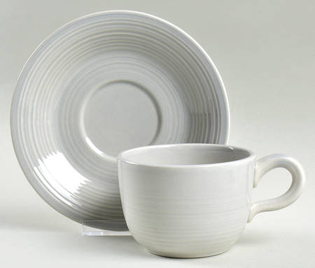 Reflections Blue Flat Cup & Saucer Set