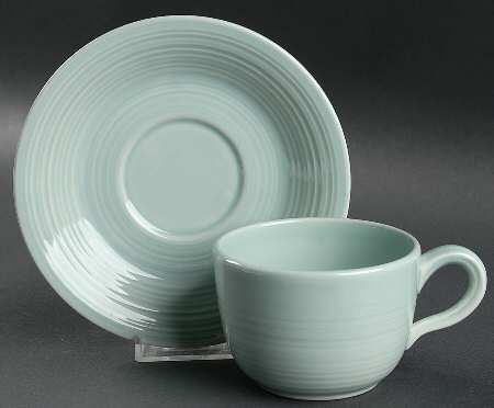 Reflections Jade Flat Cup & Saucer Set