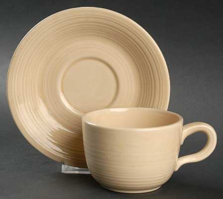 Reflections Sand Flat Cup & Saucer Set