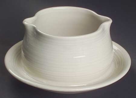 Reflections Silver Grey Gravy Boat with Attached Underplate