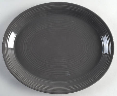 Reflections Smoke Grey 13" Oval Serving Platter
