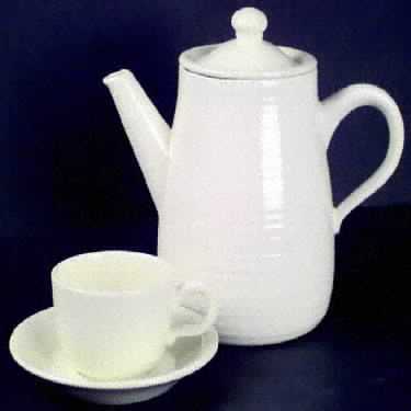 Reflections White Coffee Pot & Lid