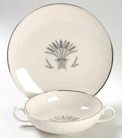 Regency Flat Cream Soup Bowl & Dessert Plate/Saucer Set