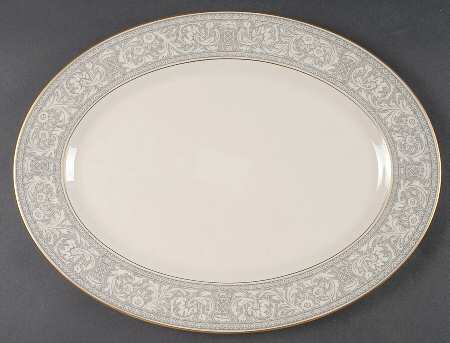 Renaissance Grey 15" Oval Serving Platter