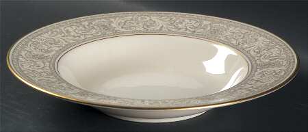 Renaissance Grey Rim Soup Bowl