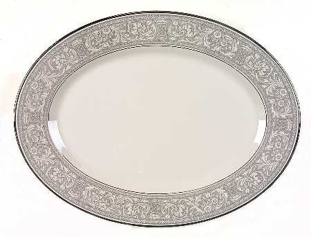Renaissance Platinum 15" Oval Serving Platter