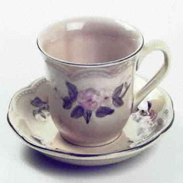 Rosette Flat Cup & Saucer Set