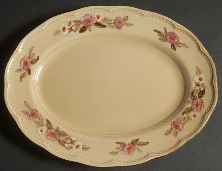 Rosette 13" Oval Serving Platter