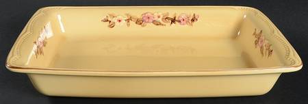 Rosette Rectangular Microwave Baker