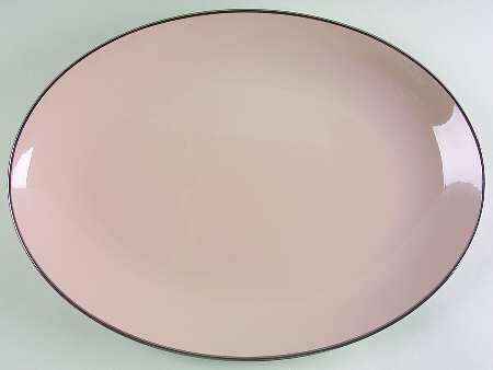 Sandalwood (Platinum Trim) 16" Oval Serving Platter