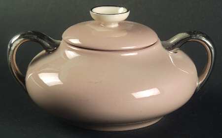 Sandalwood (Platinum Trim) Sugar Bowl & Lid