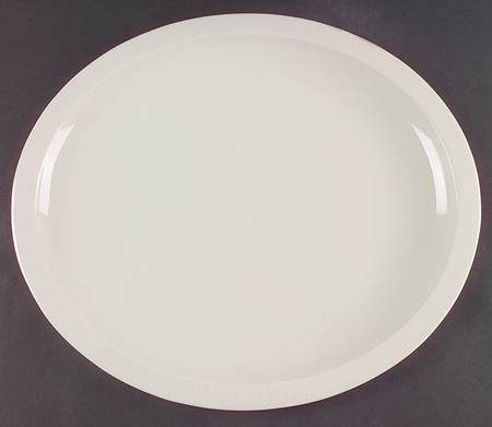 Sea Sculptures White 15" Oval Serving Platter