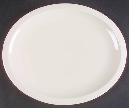 Sea Sculptures White 13" Oval Serving Platter