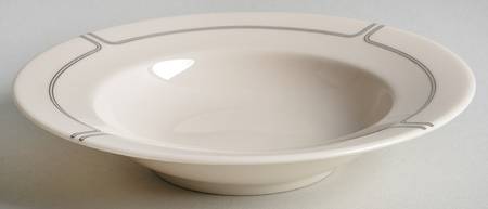 Silver Lining Rim Fruit/Dessert (Sauce) Bowl