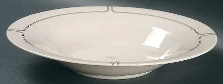 Silver Lining Rim Soup Bowl