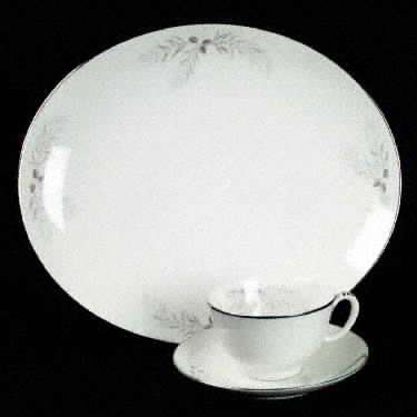 Snow Pine 12" Oval Serving Platter