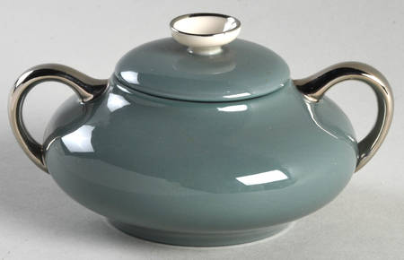 Spruce (Platinum Trim) Sugar Bowl & Lid