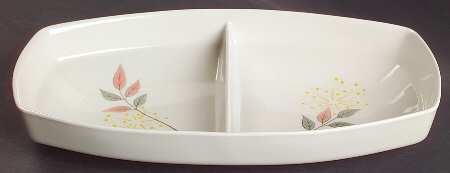 Springsong 10" Oval Divided Vegetable Bowl
