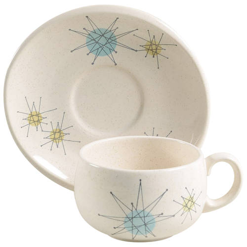 Starburst Flat Cup & Saucer Set