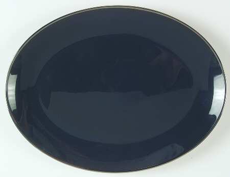 Teak (Platinum Trim) 12" Oval Serving Platter