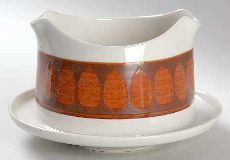 Terra Cotta Gravy Boat with Attached Underplate