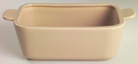 Tiempo Coral Tan (Pebble) Rectangular Vegetable Bowl No Lid