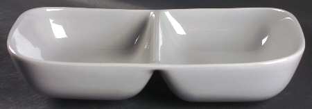 Tiempo Grey (Stone) 11" Oval Divided Vegetable Bowl