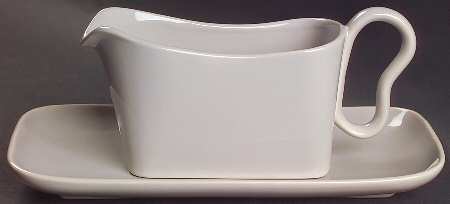 Tiempo Grey (Stone) Gravy Boat & Underplate/Relish