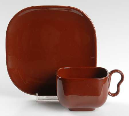 Tiempo Terra Cotta (Hot Chocolate) Flat Cup & Saucer Set