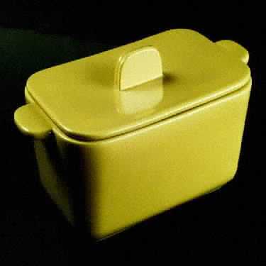 Tiempo Yellow (Mustard) Rectangular Covered Vegetable