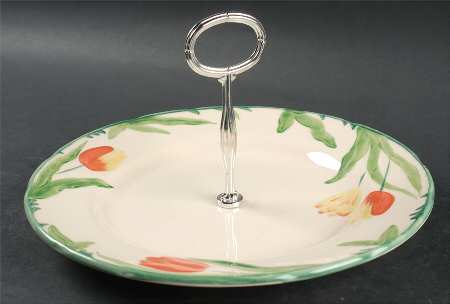 Tulip Round Serving Plate with Handle (DP)