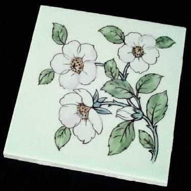 Twilight Rose Tea Tile