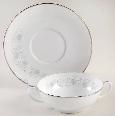Valencia Flat Cream Soup Bowl & Saucer Set