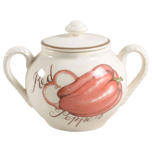 Vegetable Medley Sugar Bowl & Lid