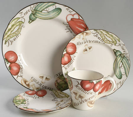 Vegetable Medley 4 Piece Place Setting