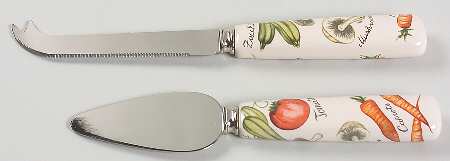 Vegetable Medley 2-Piece Cheese Set (Knife and Server)