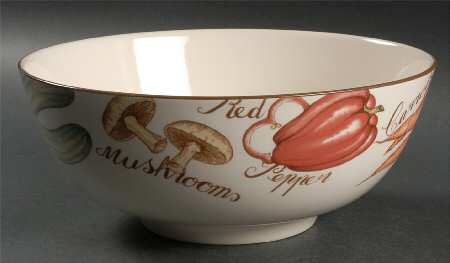 Vegetable Medley 10" Large Salad Serving Bowl