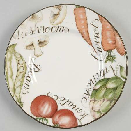 Vegetable Medley Bread & Butter Plate