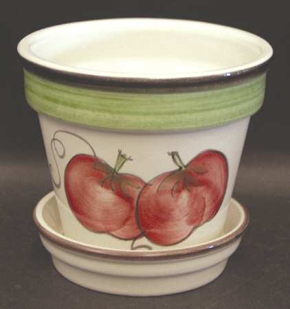 Vegetable Medley 3" Flower Pot & Underplate