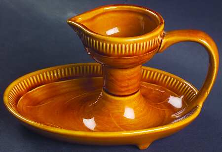 Wheat Golden Brown (Harvest) Handled Candleholder