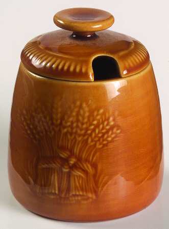 Wheat Golden Brown (Harvest) Mustard Jar & Lid