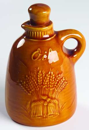 Wheat Golden Brown (Harvest) Oil Cruet and Stopper
